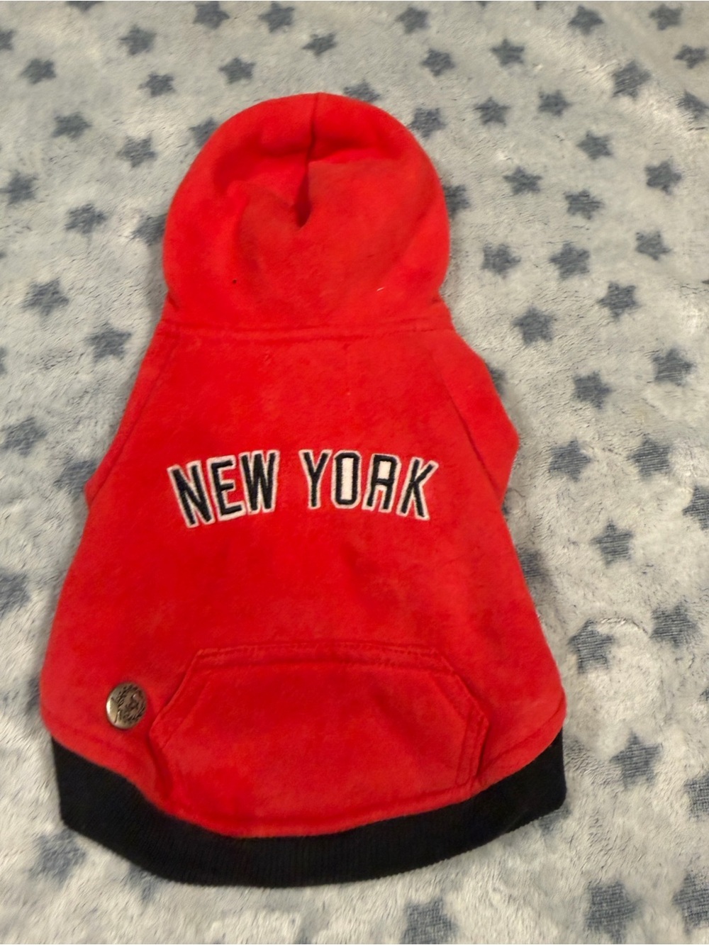 Canine Styles Red "New York" Hoodie Dog Sweatshirt